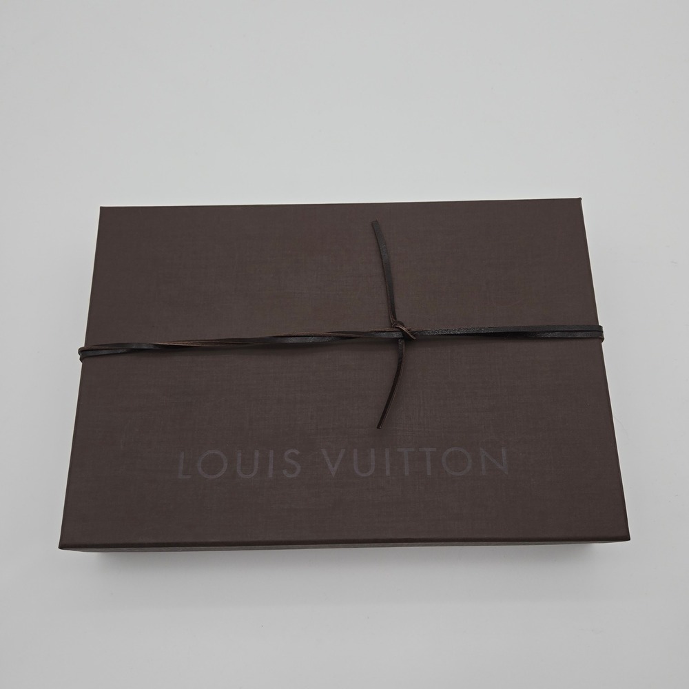Louis Vuitton Unisex Brown Textured Leather Cord Gift Presentation Box 11x8x2